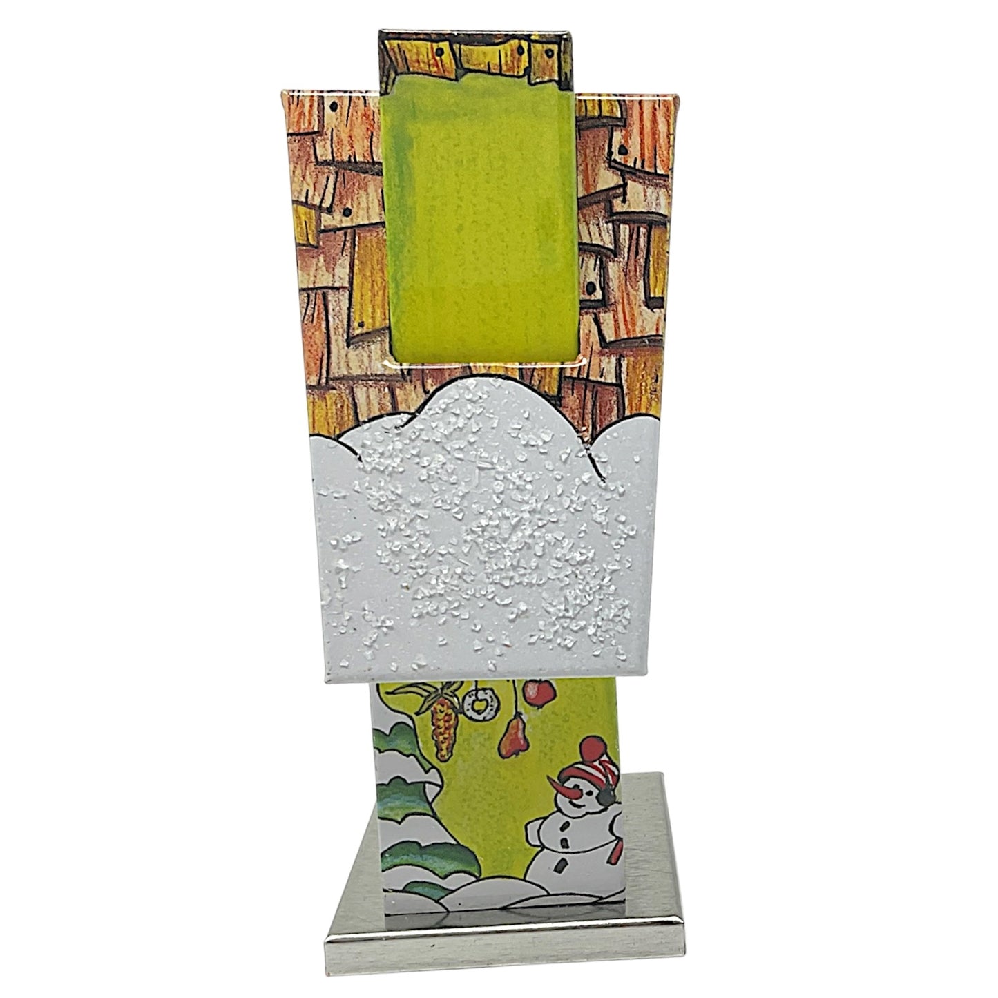 Knox Green Metal Smoker House with Forest Animals Incense Smoker 4.3 Inch