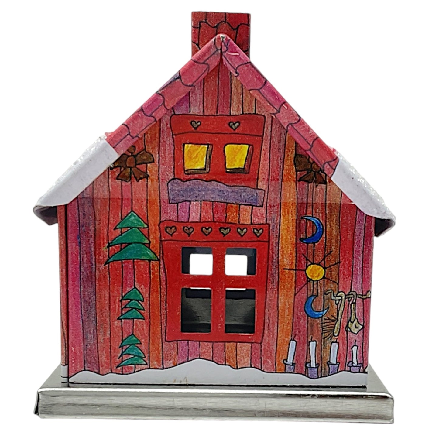 Knox Red Metal Christmas Smoker House with Carpenter Incense Smoker 2.6 Inch