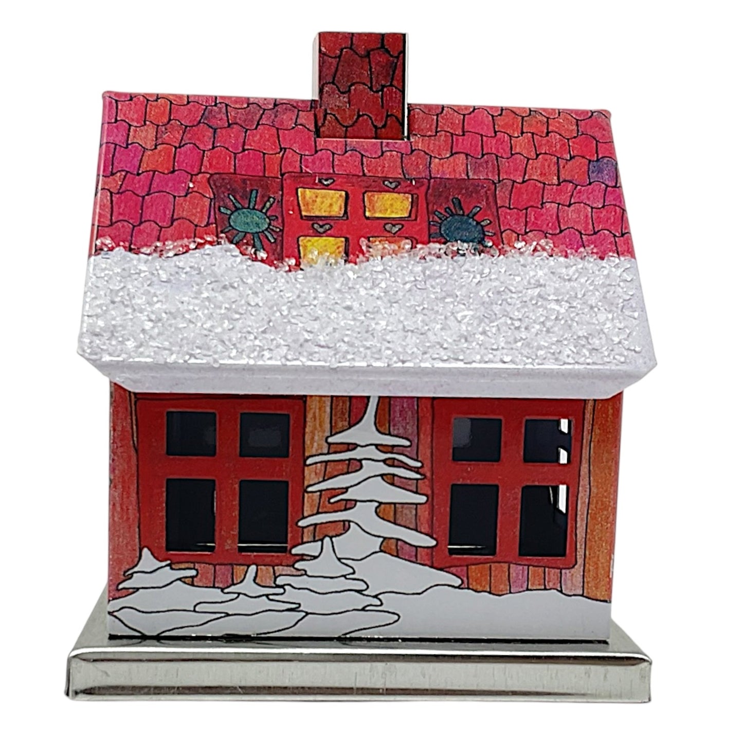 Knox Red Metal Christmas Smoker House with Carpenter Incense Smoker 2.6 Inch