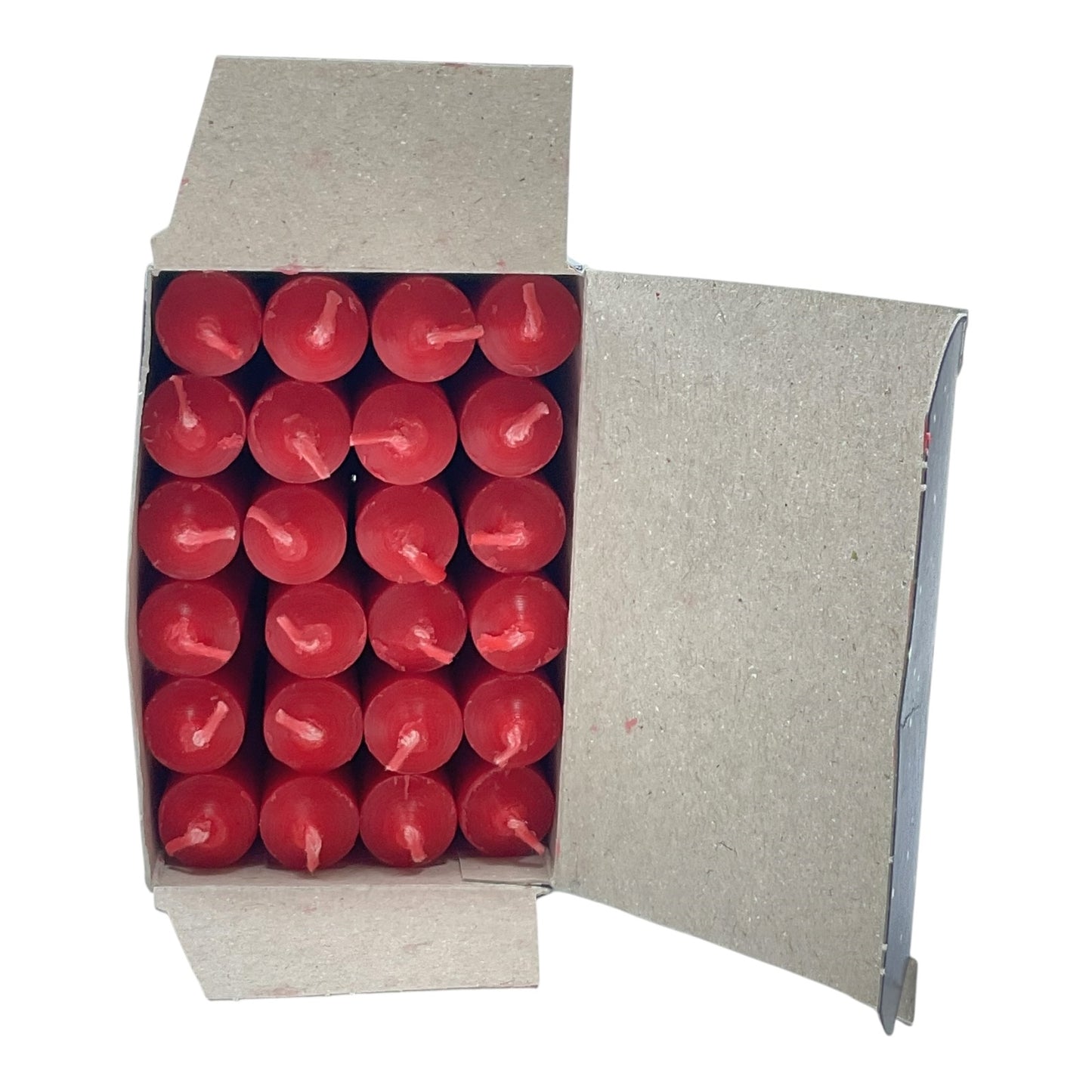 Red German Christmas Pyramid Candles 24 Count 14mm diameter Made in Germany