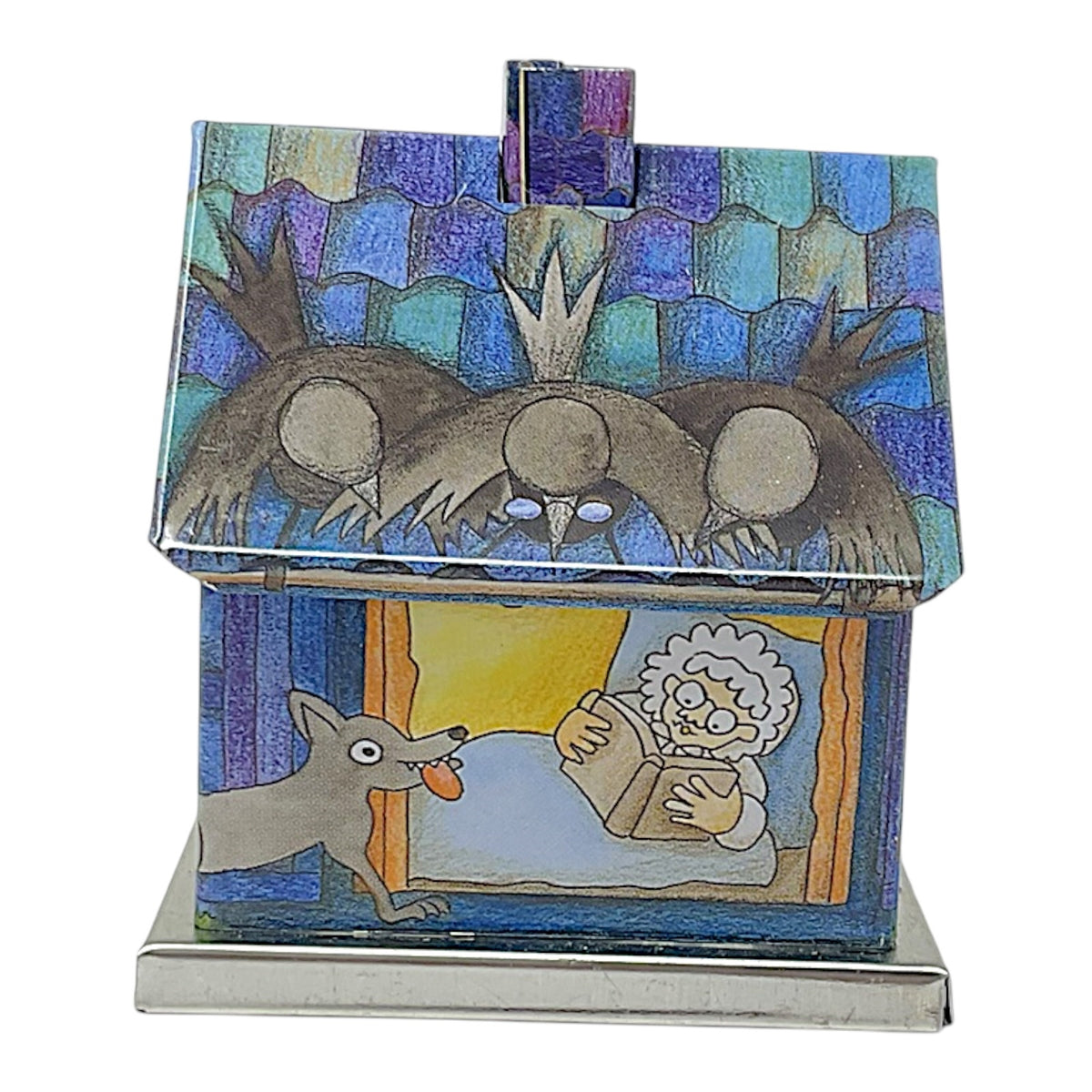 Knox Blue Metal Little Red Riding Hood Smoker House Incense Smoker 2.75 Inch