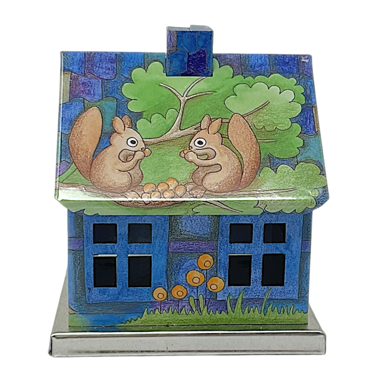 Knox Blue Metal Little Red Riding Hood Smoker House Incense Smoker 2.75 Inch