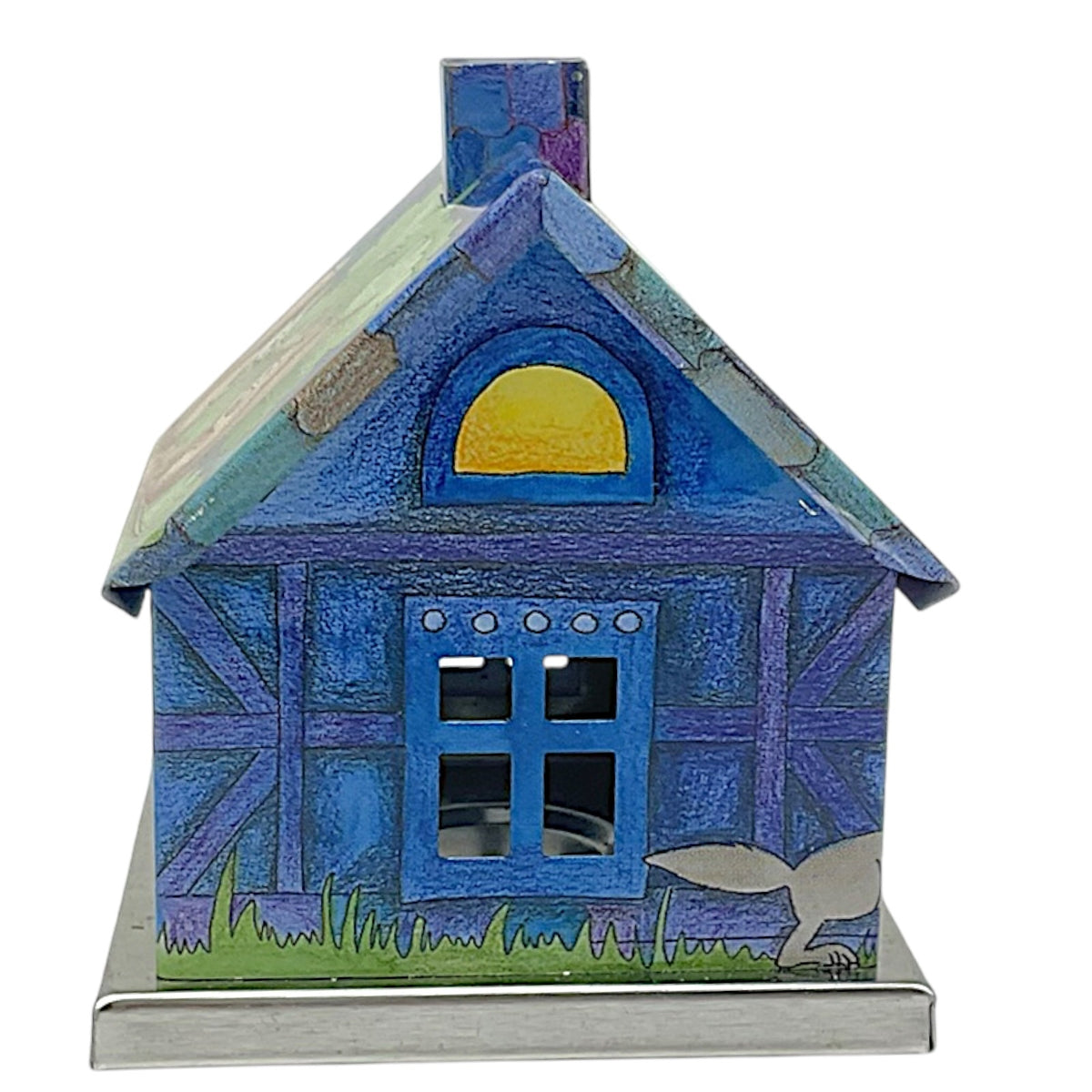 Knox Blue Metal Little Red Riding Hood Smoker House Incense Smoker 2.75 Inch