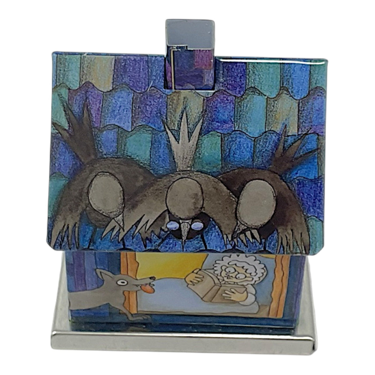 Knox Blue Metal Little Red Riding Hood Smoker House Incense Smoker 2.75 Inch
